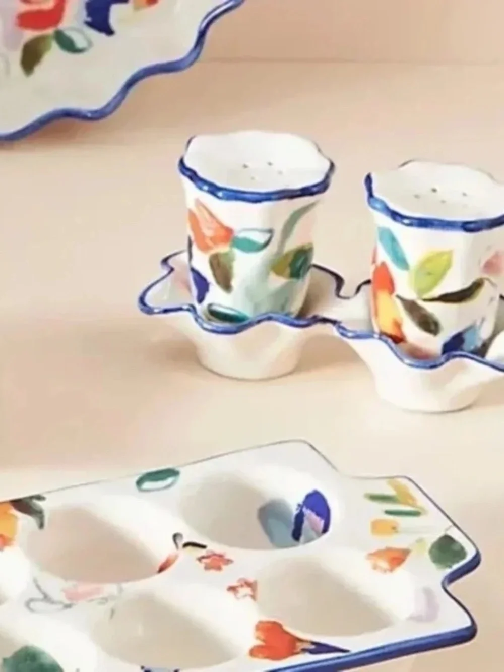 NWT Anthropologie Luna Salt and Pepper Shaker Set